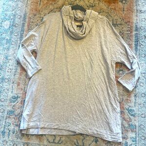 Lou & Grey Gray Cowl Neck Long Sleeve Top